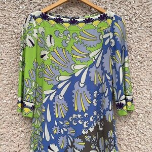 Mod Floral Pattern Lightweight Mini Dress